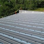 a metal roof restoration project