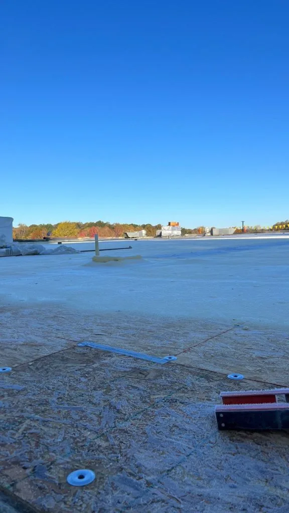 flat commercial roof with RhinoBond