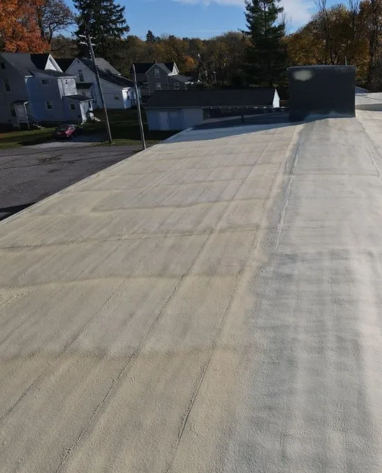 flat roof coated with a light-colored material