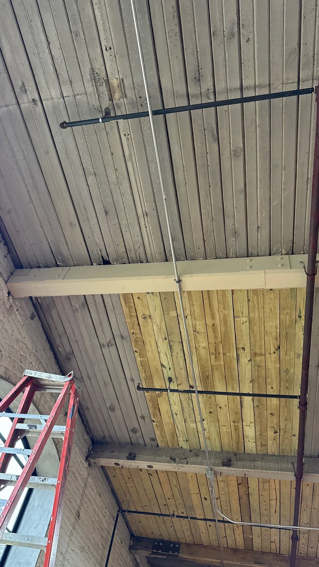exposed ceiling structure