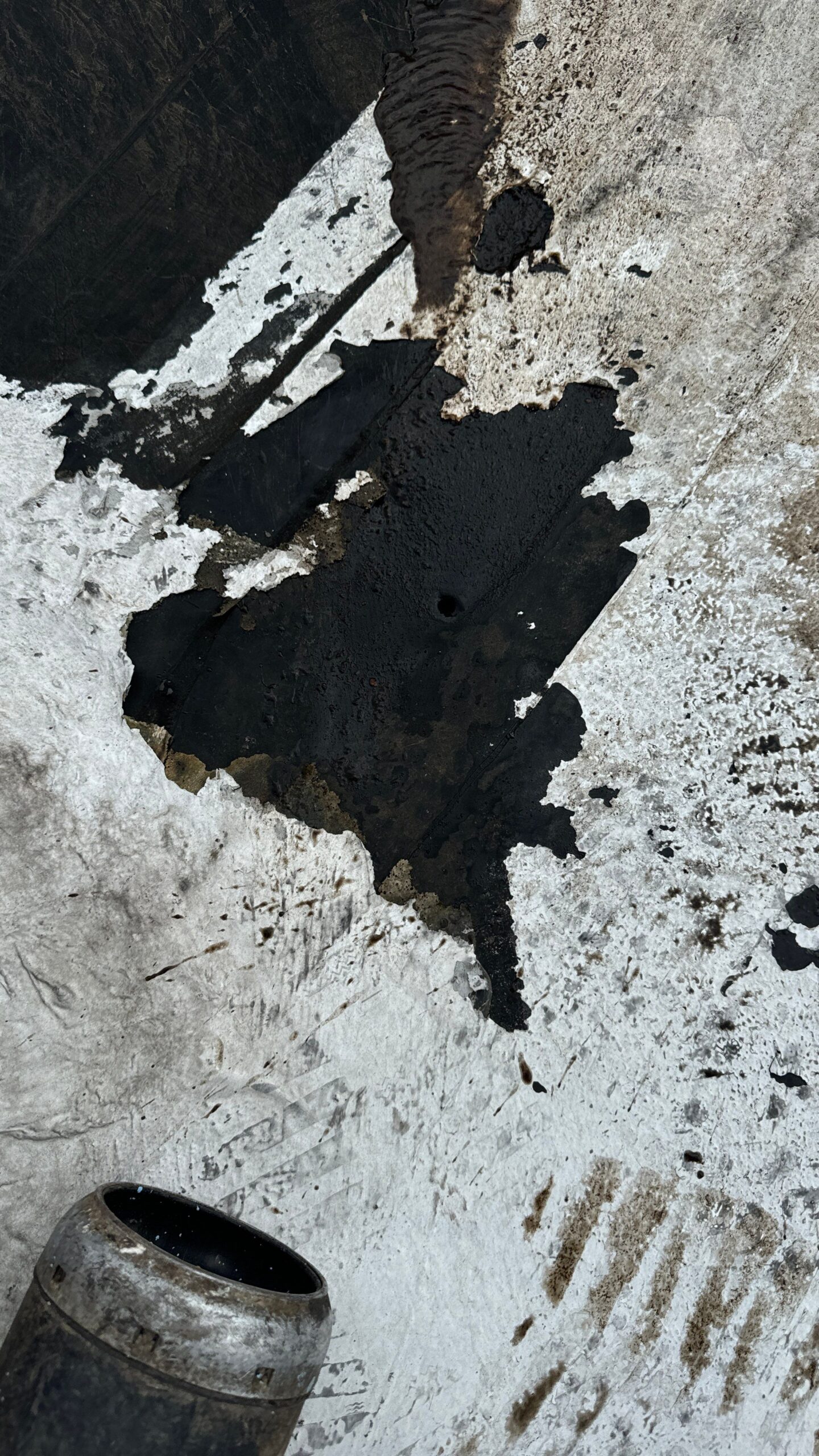 Previous patch repair that failed on EPDM roof