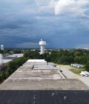 drone photograph of a large industrial building